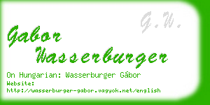 gabor wasserburger business card
