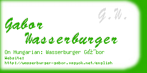gabor wasserburger business card